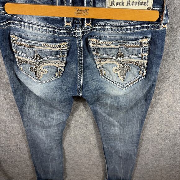 Rock Revival Distressed Women’s Sundee Mid-rise Ankle Skinny Jeans Size 27 - Picture 11 of 11